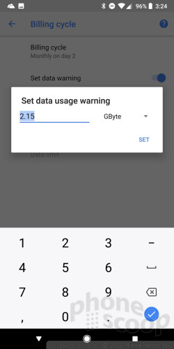 Set Data Warning