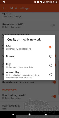 Lower Music Quality